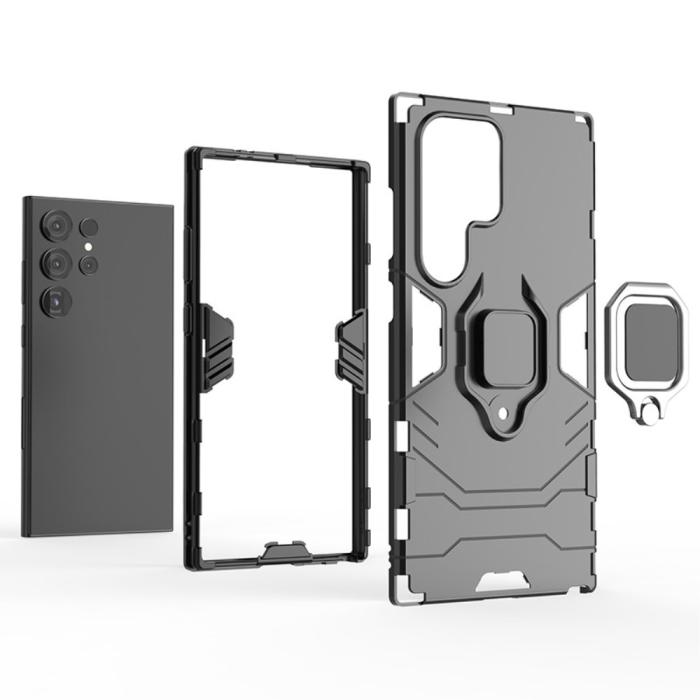 Bild 3, Samsung Galaxy S24 Ultra Skal Ring Hybrid Svart