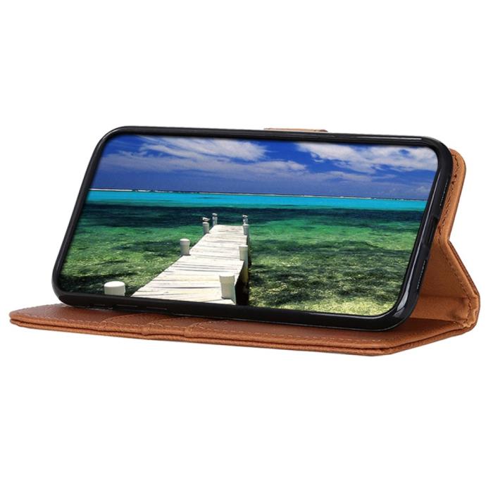 Bild 3, KHAZNEH Motorola Moto G04 4G/G24 4G Läder Fodral Brun