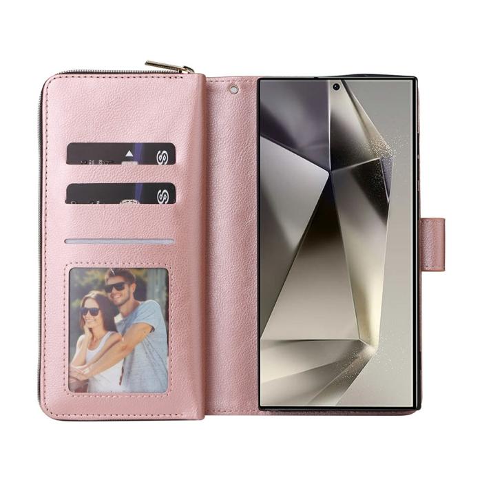Bild 2, Samsung Galaxy S26 Ultra Fodral Multifuntionellt Läder Roséguld