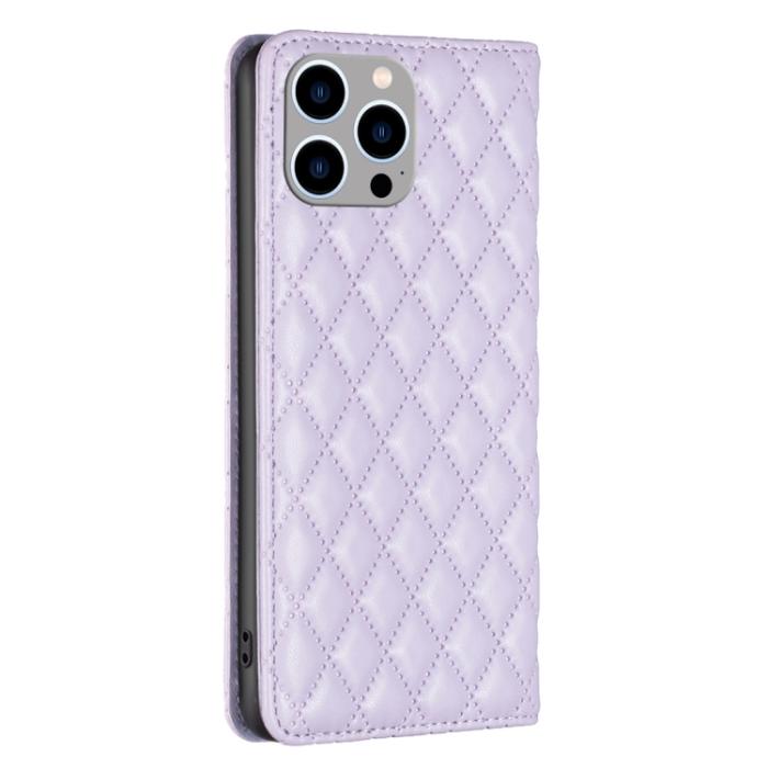 Bild 3, iPhone 15 Pro Max Fodral Diamond Flip Läder Lila