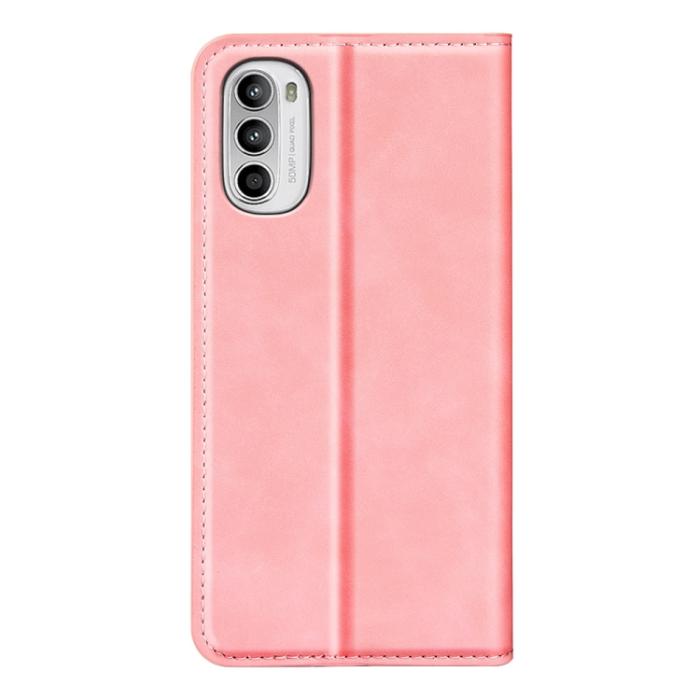 Bild 3, Motorola Moto G52/G82 Fodral Flip Retro Läder Rosa