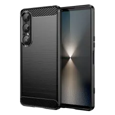 Sony Xperia 1 VII Skal Borstad St&aring;l Textur Svart