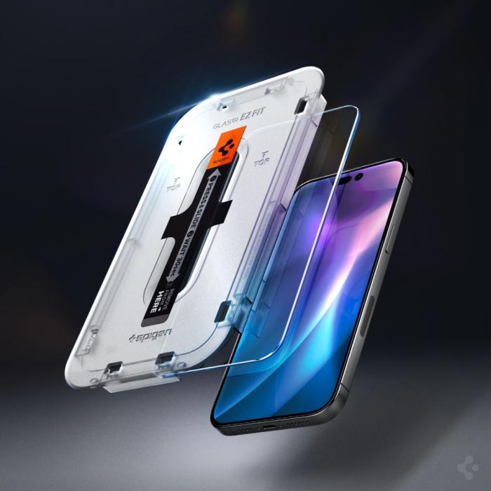 Bild 3, Spigen iPhone 14 Pro 2-PACK GLAS.tR 