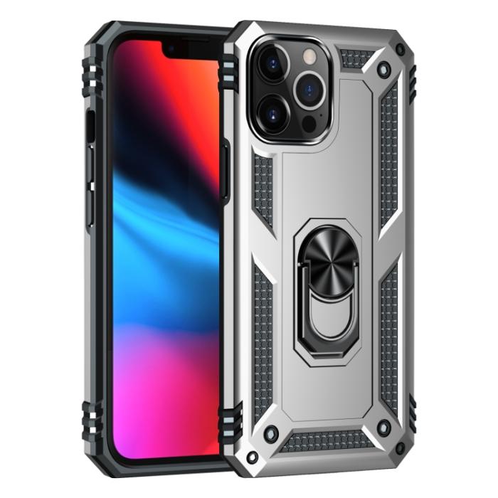 Bild 2, iPhone 14 Pro Max Skal Shockproof Hybrid Ring Silver