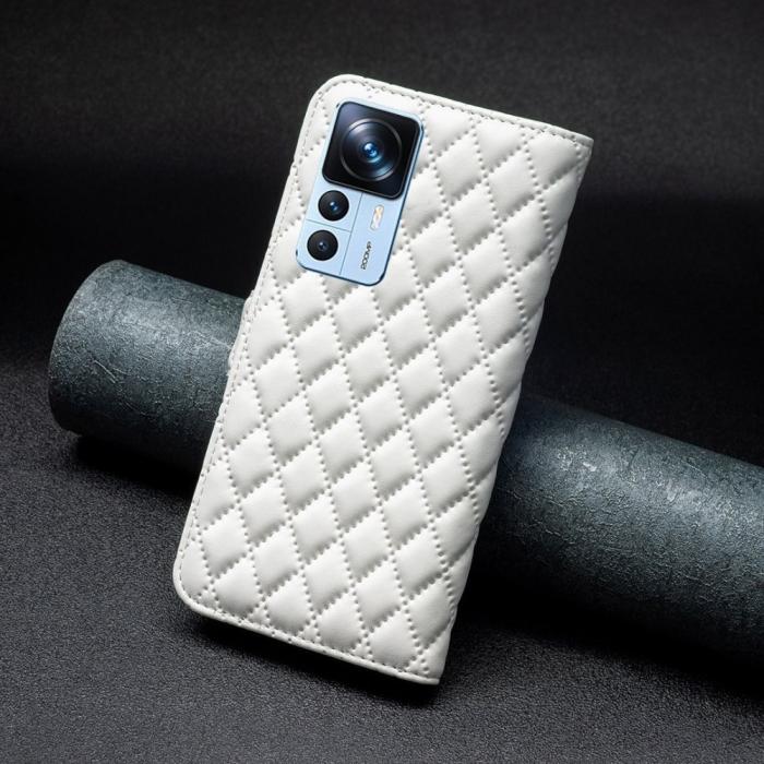 Bild 5, Xiaomi 12T / 12T Pro Fodral Diamond Läder Vit