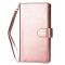 iPhone 12 / 12 Pro - 9-korts 2in1 Magnet/Fodral - Roséguld