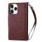 iPhone 12 / 12 Pro - 9-korts 2in1 Magnet/Fodral - Brun