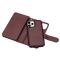 iPhone 12 / 12 Pro - 9-korts 2in1 Magnet/Fodral - Brun