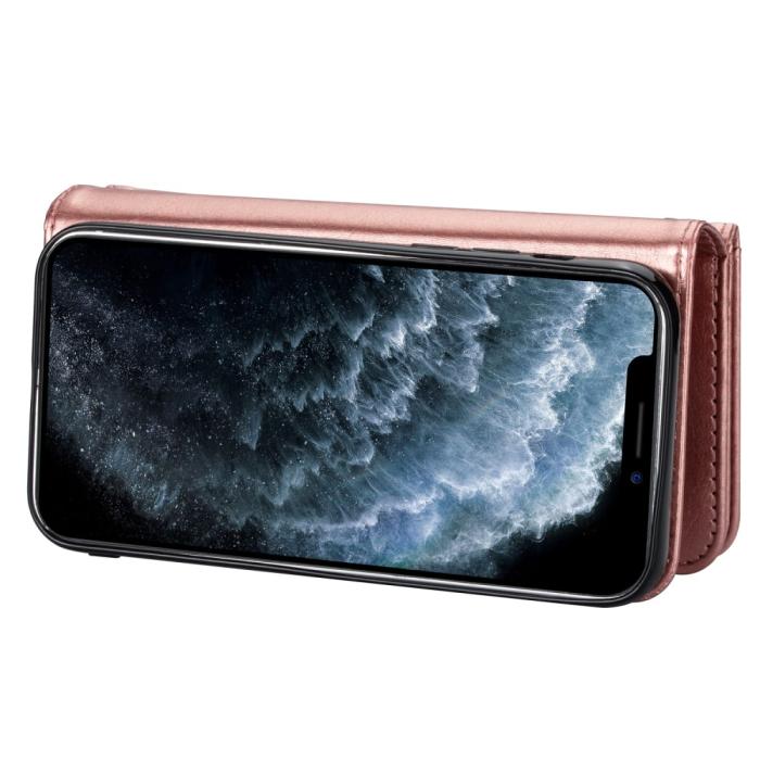 Bild 4, iPhone 12 / 12 Pro - 9-korts 2in1 Magnet/Fodral - Roséguld