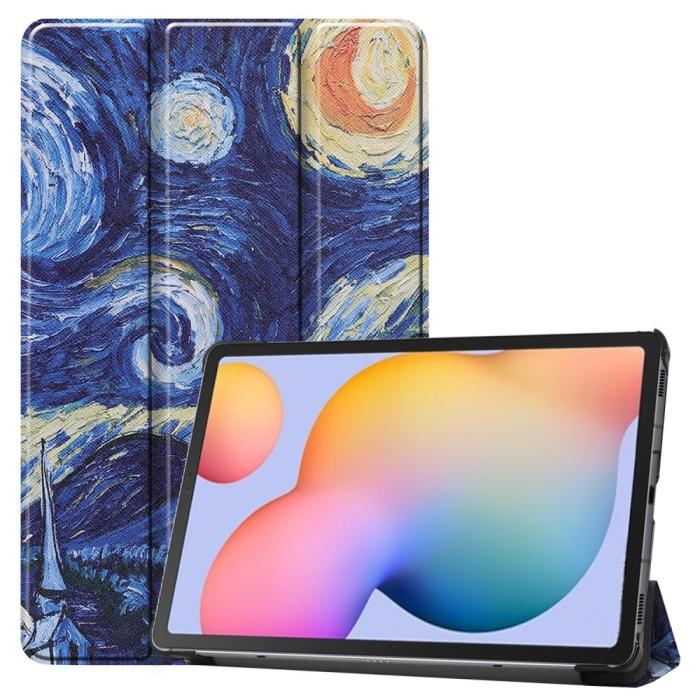 Bild 1, Samsung Galaxy Tab S6 Lite - Tri-Fold Fodral - Brush Painting