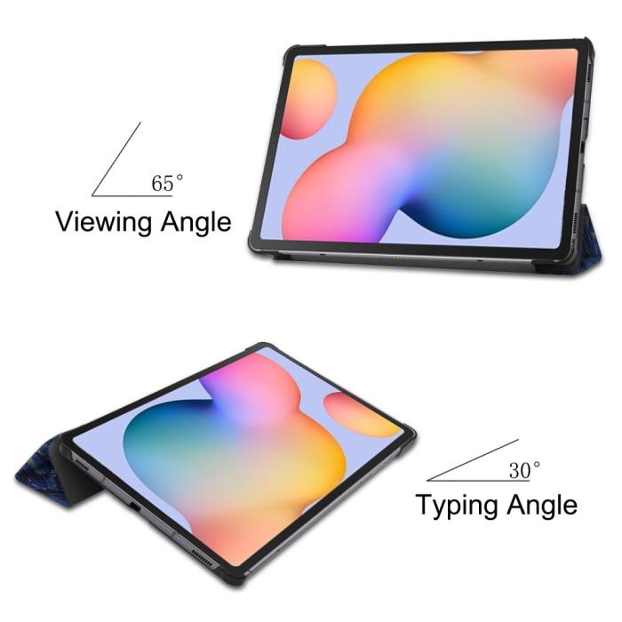 Bild 3, Samsung Galaxy Tab S6 Lite - Tri-Fold Fodral - Brush Painting