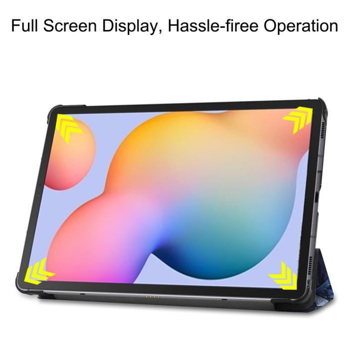 Bild 4, Samsung Galaxy Tab S6 Lite - Tri-Fold Fodral - Brush Painting