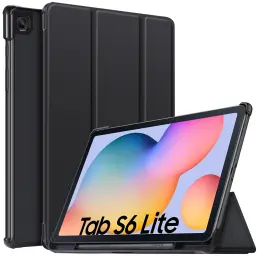 Samsung Galaxy Tab S6 Lite Fodral Bumper Tri-Fold Svart