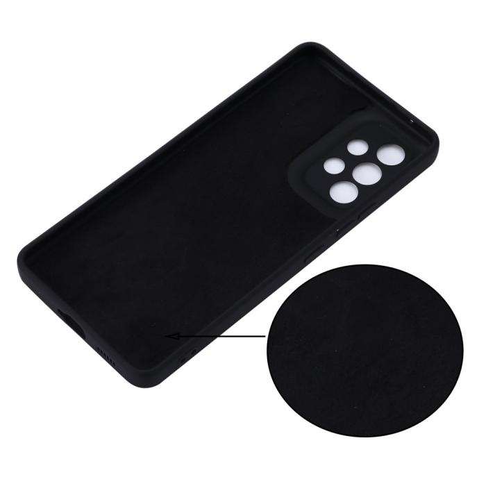 Bild 3, Samsung Galaxy A53 5G Skal Liquid Silikon Med Strap Svart