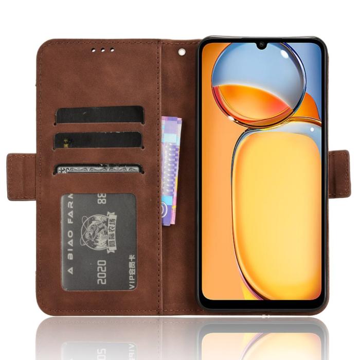 Bild 3, Xiaomi Redmi 13C 4G Fodral Med Avtagbart Kortfodral Brun
