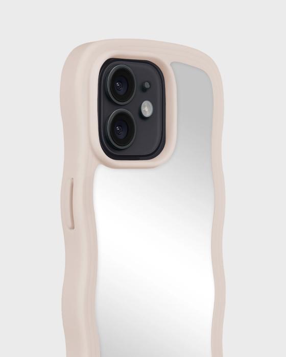 Bild 3, holdit iPhone 12/12 Pro Skal Wavy Light Beige Mirror