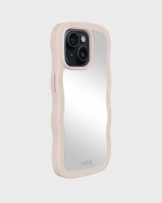 Bild 2, holdit iPhone 15/14/13 Skal Wavy Light Beige Mirror