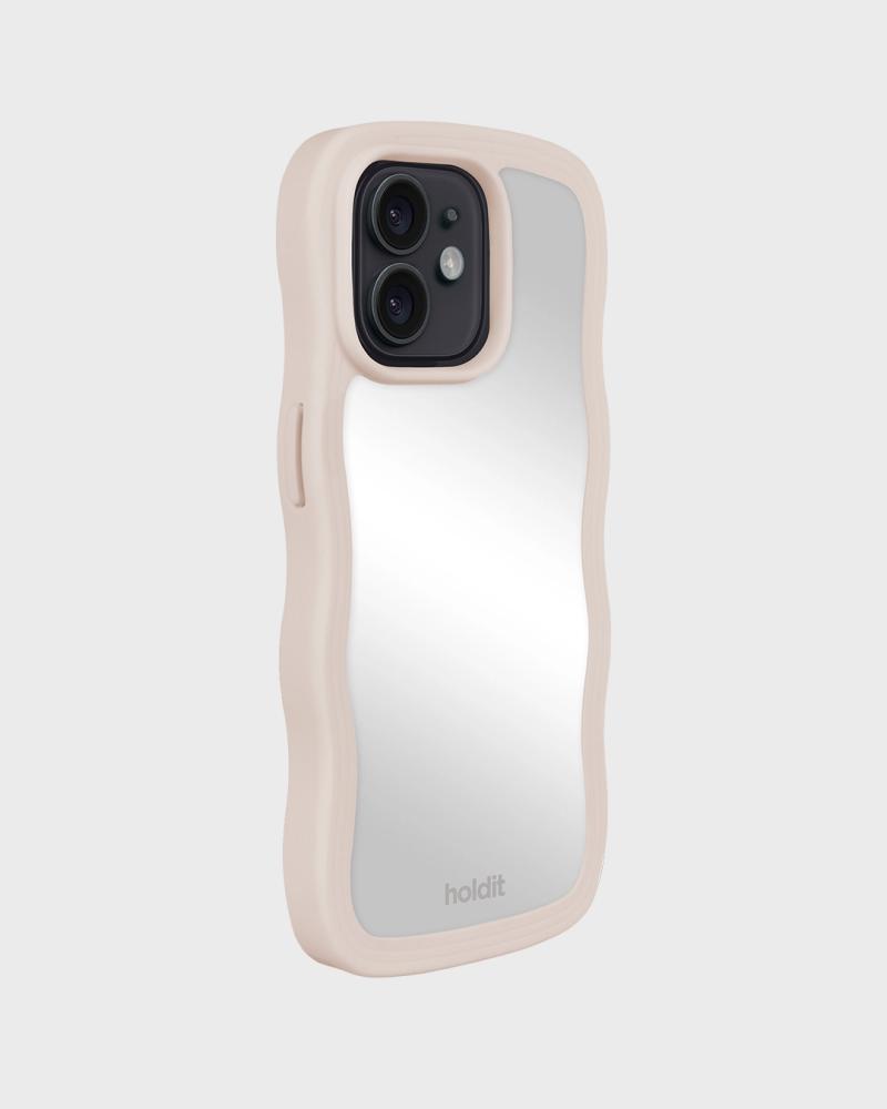 holdit iPhone 12/12 Pro Skal Wavy Light Beige Mirror