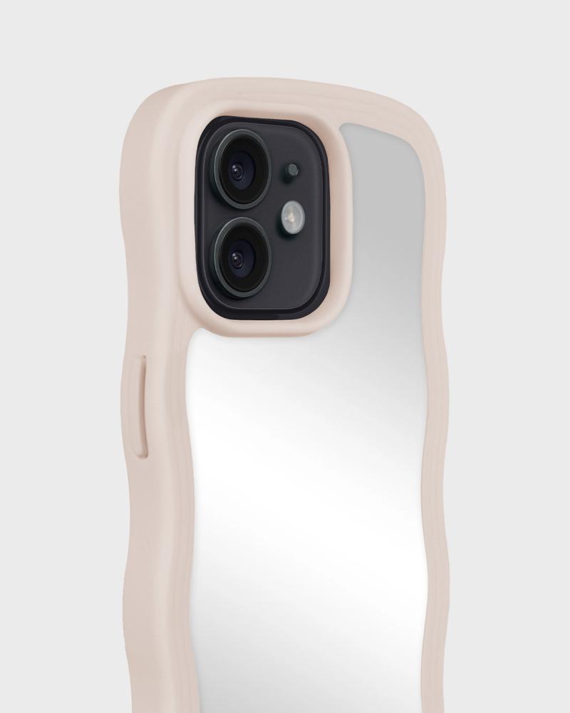 holdit iPhone 12/12 Pro Skal Wavy Light Beige Mirror