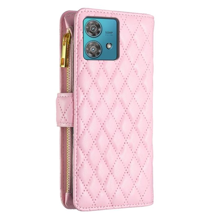 Bild 6, Motorola Edge 40 Neo 5G Fodral Multifunktionell Diamond Rosa