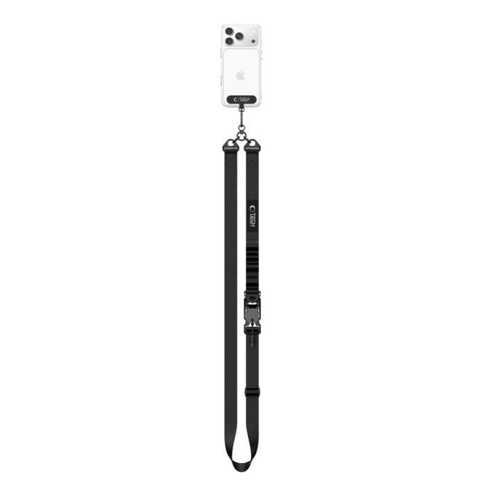 Bild 4, Tech-Protect Mobilsnöre CrossBody Rope Svart