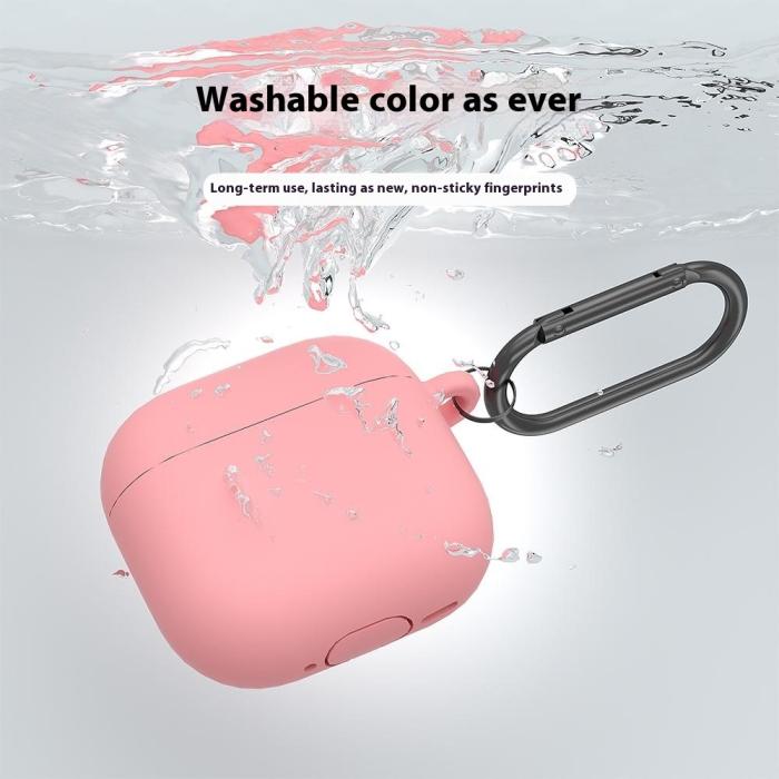 Bild 6, AirPods 4 Skal Med Karbinhake Silikon Ljus Rosa