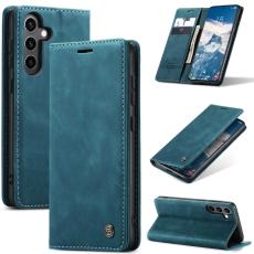 CASEME Galaxy S25 Fodral Flip Retro L&auml;der Bl&aring;