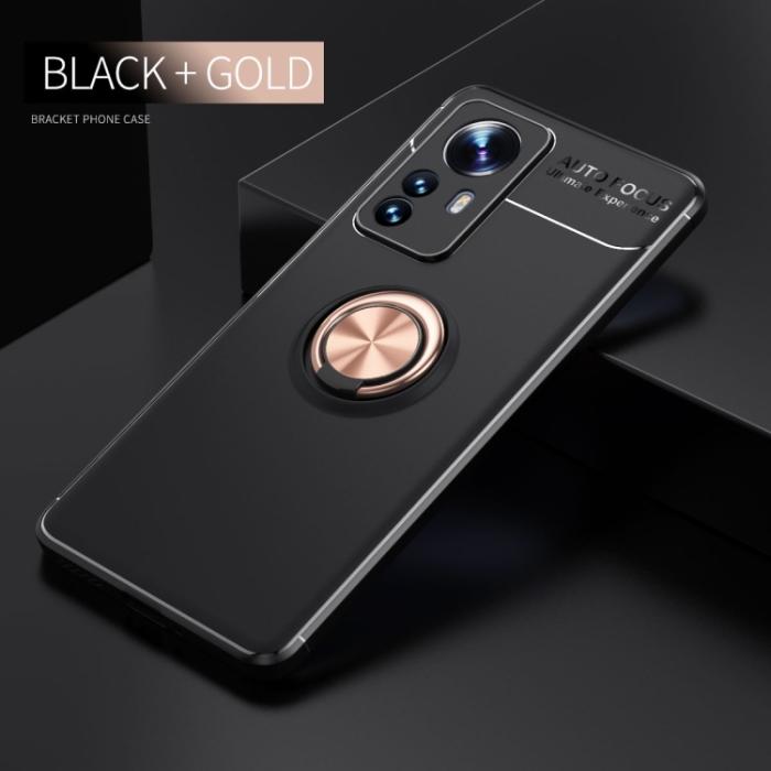 Bild 2, Xiaomi 12 Pro Skal Ring Svart/Roséguld