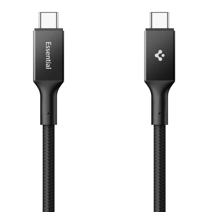 Bild 2, Spigen 1.5m 100W USB-C - USB-C Kabel Svart