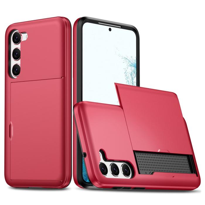 Bild 1, Samsung Galaxy S23 Plus Skal Med Kortfack Röd