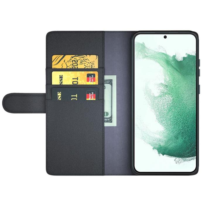 Bild 2, Samsung Galaxy S23 Fodral Premium Äkta Läder Svart