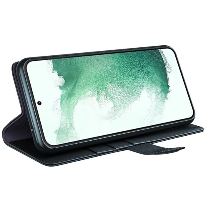 Bild 3, Samsung Galaxy S23 Fodral Premium Äkta Läder Svart