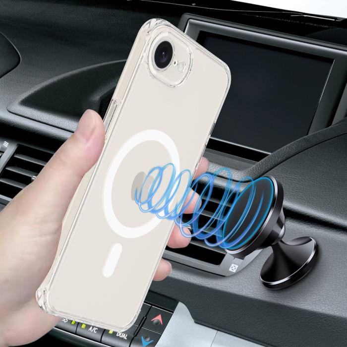 Bild 6, iPhone 17e / 16e Skal MagSafe TPU / Akryl Transparent