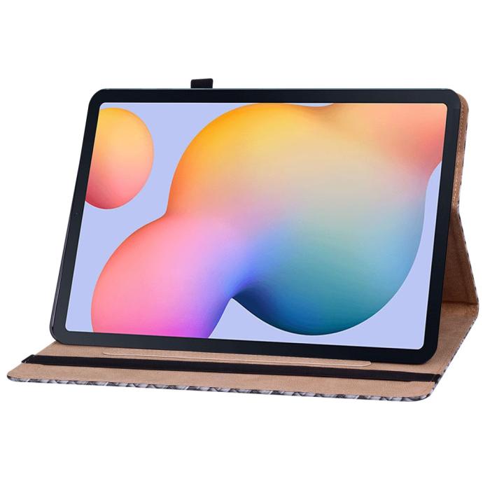 Bild 4, Samsung Galaxy Tab S6 Lite Fodral Vävd Textur Svart