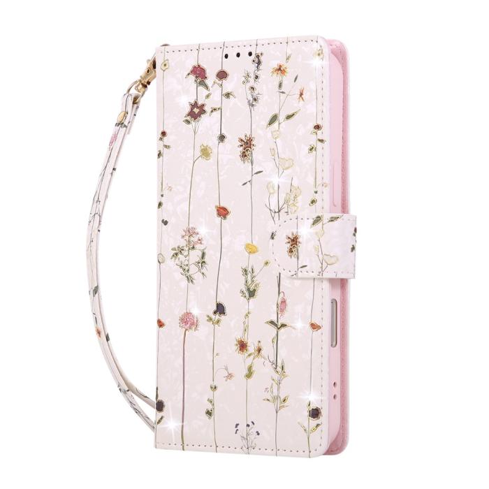 Bild 5, iPhone 17 Pro Fodral RFID Läder Små Blommor