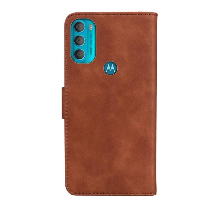 Bild 3, Motorola Moto G71 Fodral Skin Touch Läder Brun