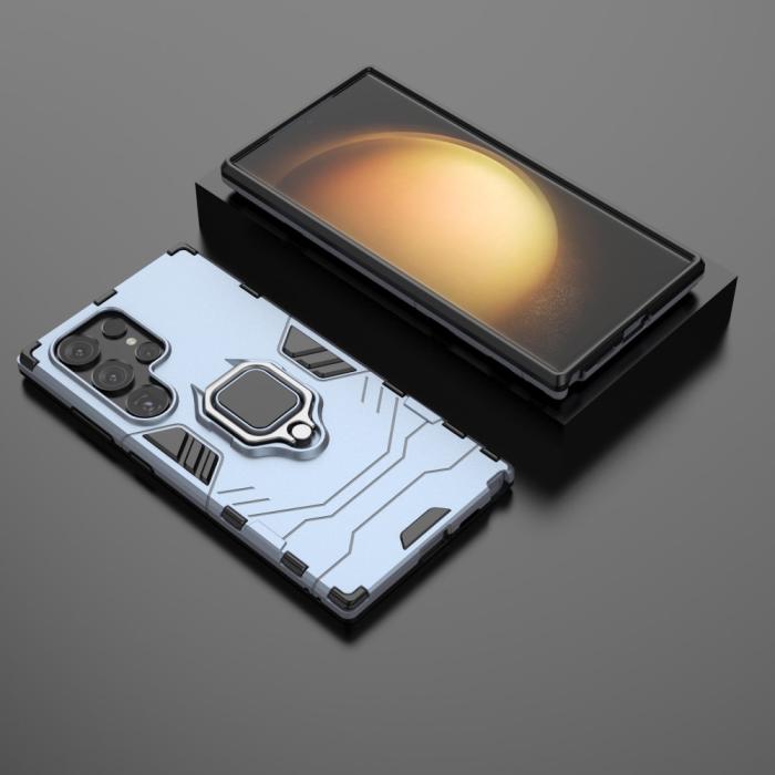 Bild 4, Samsung Galaxy S24 Ultra Skal Ring Hybrid Blå