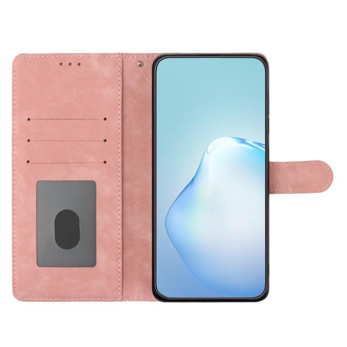 Bild 3, iPhone 15 Plus Fodral Skin Touch Läder Roséguld