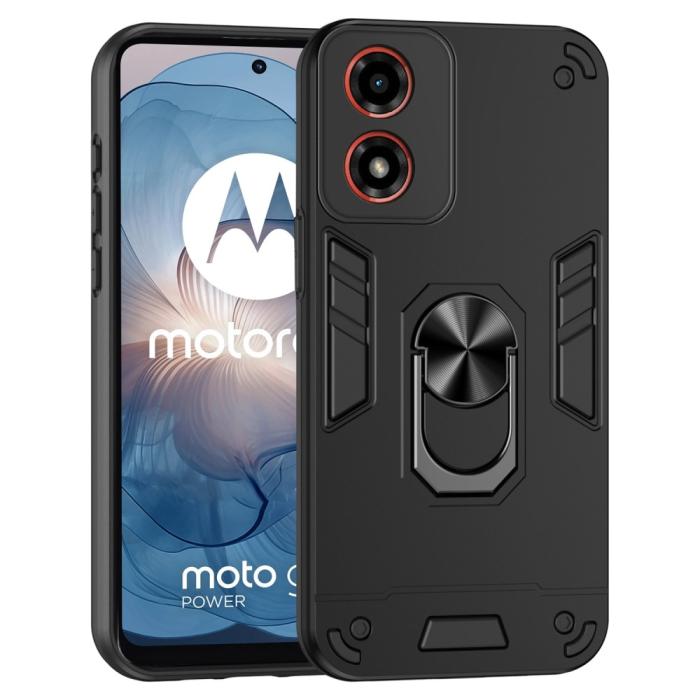 Bild 1, Motorola Moto G04 4G/G24 4G Hybrid Ring Skal Svart