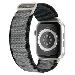 Apple Watch 42/44/45/49 mm Armband Alpine Pro Loop Svart/Grå