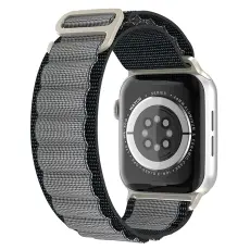 Apple Watch 42/44/45/46/49 mm Armband Alpine Pro Loop Svart/Gr&aring;