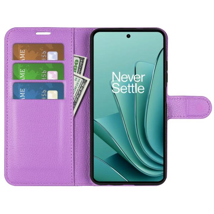 Bild 2, OnePlus Nord 3 5G Fodral Litchi Textur Lila