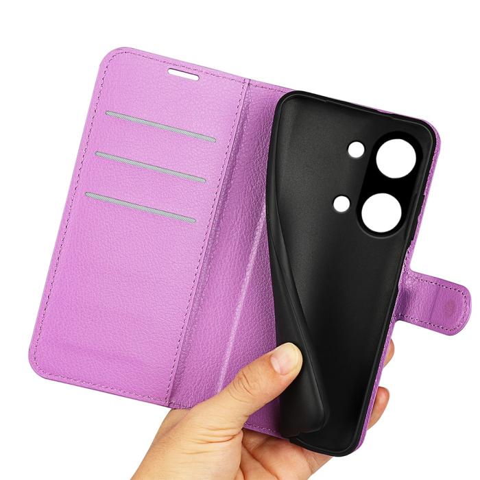 Bild 4, OnePlus Nord 3 5G Fodral Litchi Textur Lila