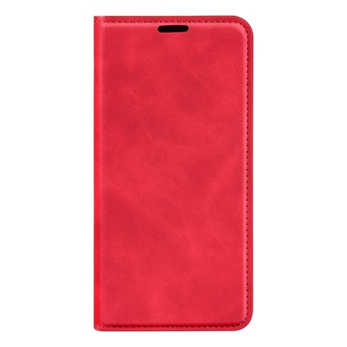 Bild 2, Motorola Moto G52/G82 Fodral Flip Retro Läder Röd