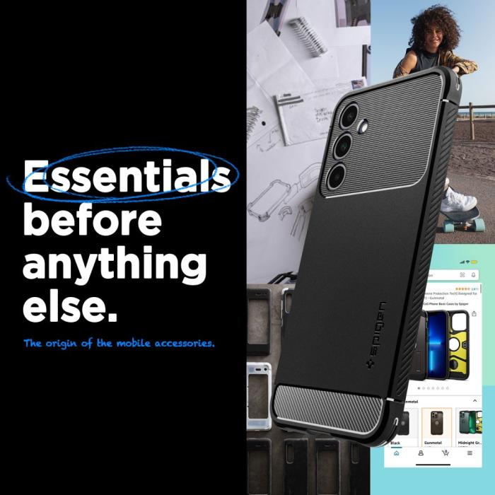 Bild 6, Spigen Galaxy A25 5G Skal Rugged Armor Matt Svart