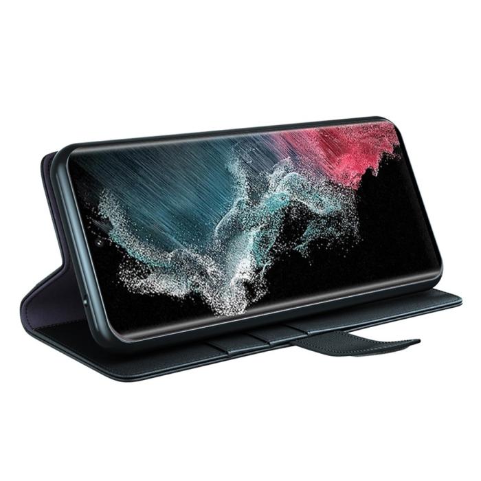 Bild 3, Samsung Galaxy S23 Ultra Fodral Premium Äkta Läder Svart