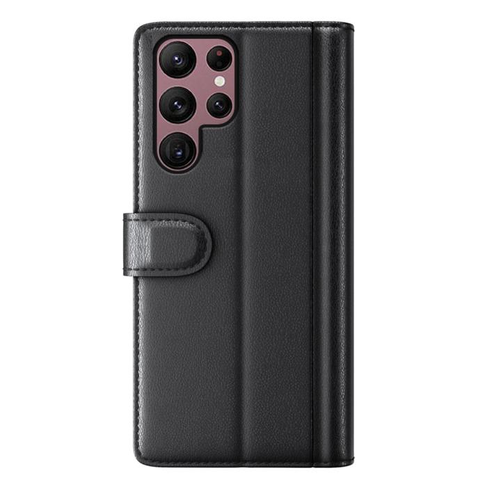 Bild 5, Samsung Galaxy S23 Ultra Fodral Premium Äkta Läder Svart