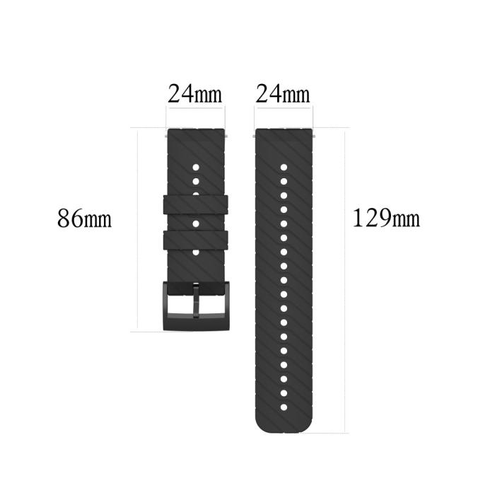 Bild 6, Silikon Armband (24mm) Svart