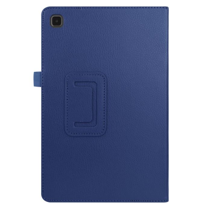 Bild 3, Samsung Galaxy Tab A7 10.4 Fodral Litchi läder Mörk Blå