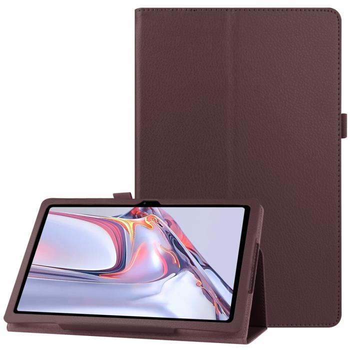 Bild 1, Samsung Galaxy Tab A7 10.4 Fodral Litchi läder Brun